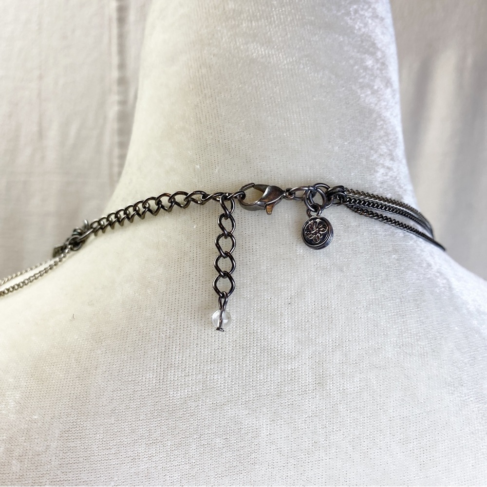 SIMPLY VERA VERA WANG MULTISTRAND CHAIN NECKLACE WITH CRYSTAL & RHINESTONE BEADS - Picture 3 of 6